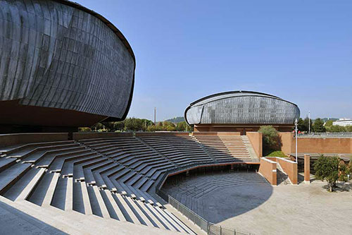 Auditorium outside stands