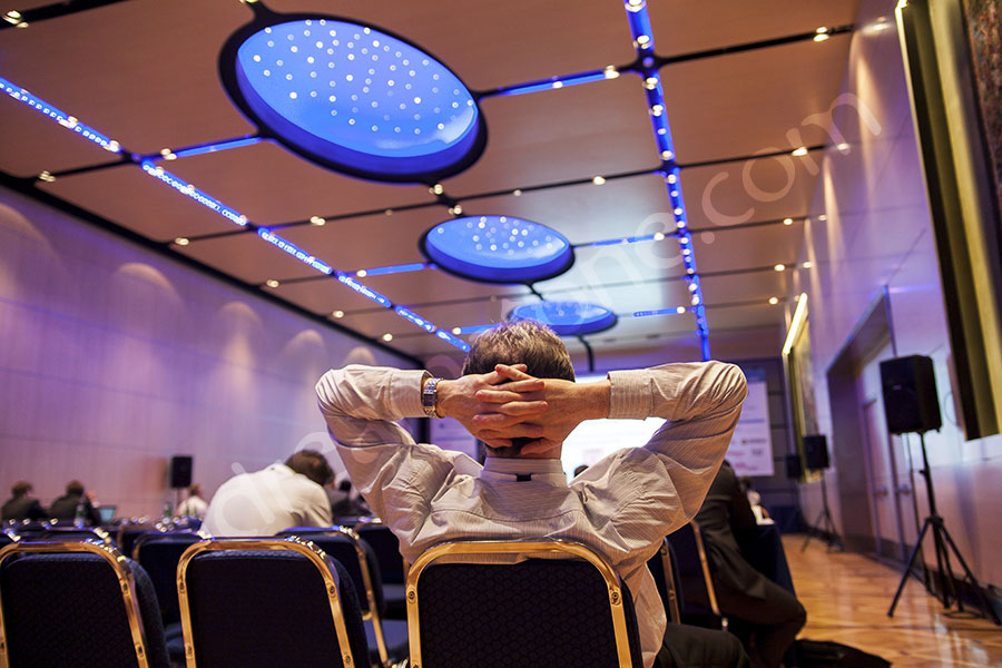 Audience listening during the conference