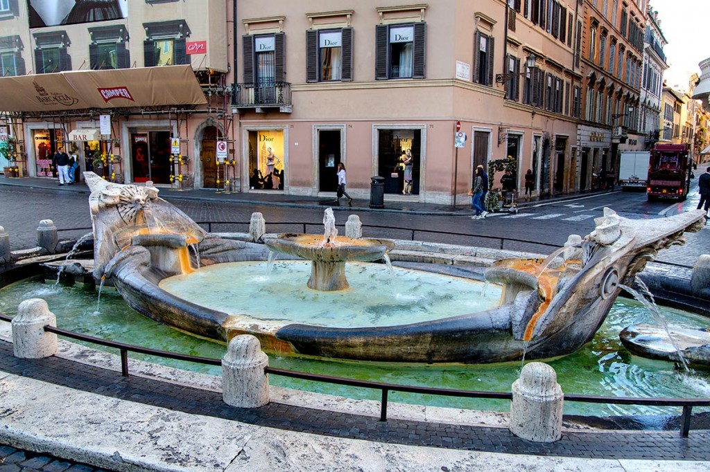 Water fountain Piazza di Spagna Spanish steps Civitavecchia Rome Shore Excursion, Civitavecchia Tours