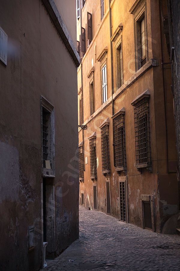 Street view of the city of Rome