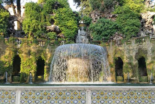 Water fountain. Villa d'Este. Tivoli. Italy.