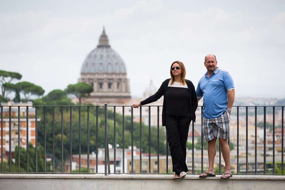 Couple at Saint Peter's square in Rome