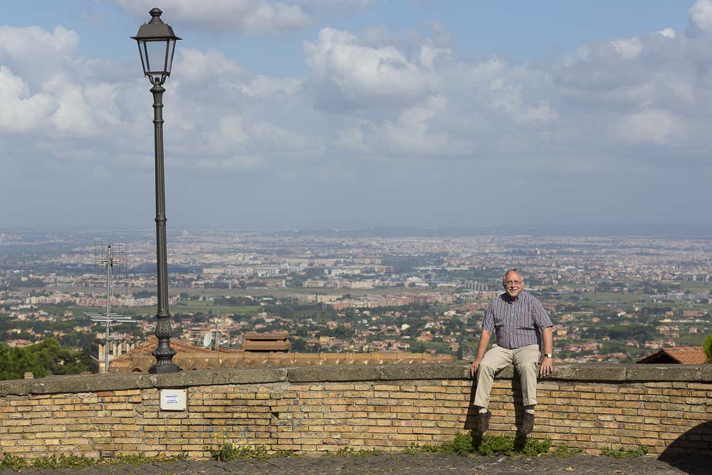 Sweeping view over the Castelli Romani area south of Rome