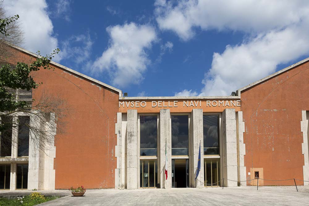 The roman ship museum in lake Nemi.