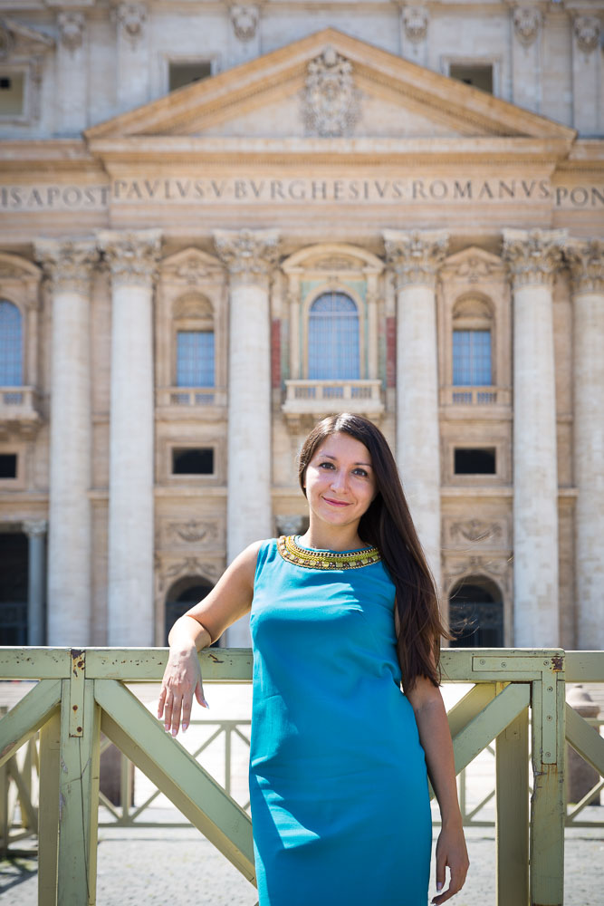 Portrait in front of Saint Peter's Basilica in the Vatican