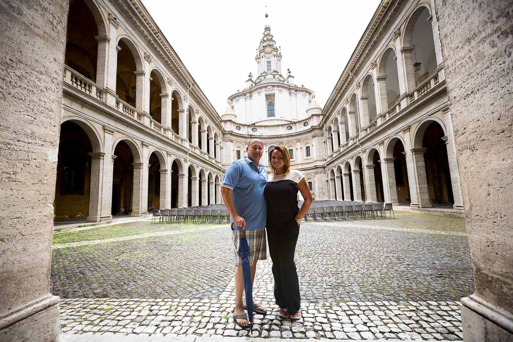 San Ivo alla Sapienza. Standing in the square. 