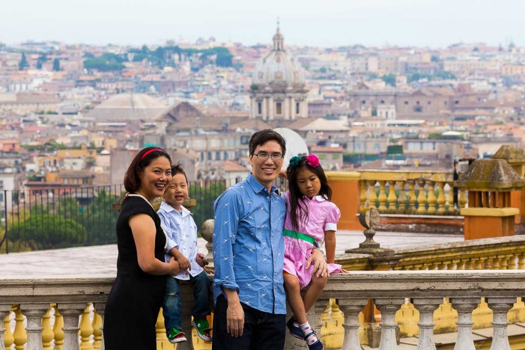 Rooftop view of the city of Rome during a photo tour