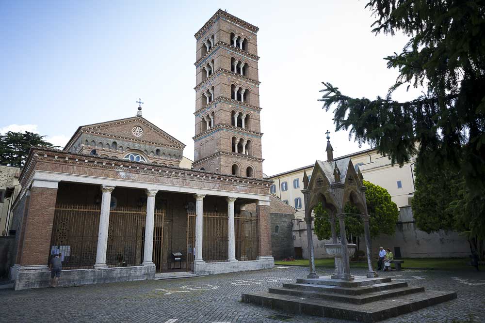 The San Nilo Abbey in the town of Grottaferrata Italy