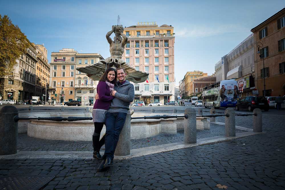 Portrait picture taken at Piazza Barberini in Rome Italy. Destination Vacation Photographer.