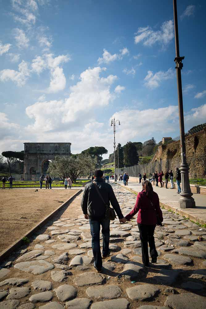 Walking down ancient streets 