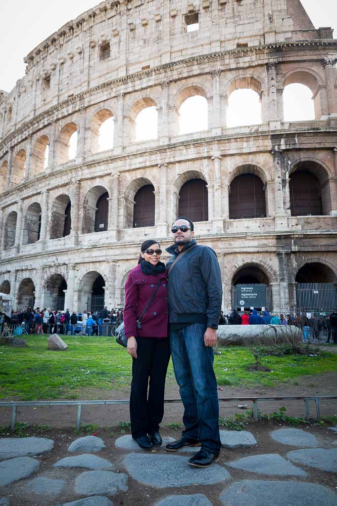 Portrait picture in pose at the Colosseum