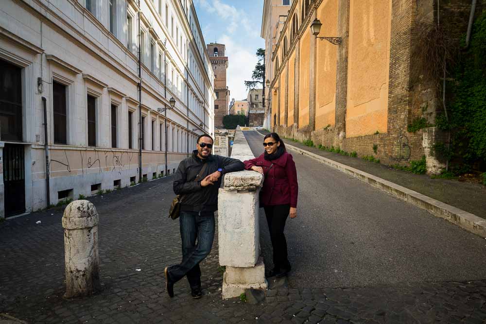 Pose idea. Photo touring the roman alleyways