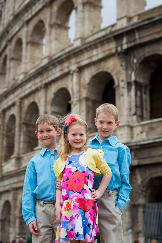 Kid group picture at the Coliseum