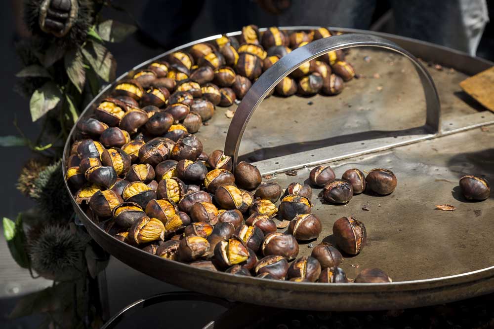 Roasted chestnuts on sale