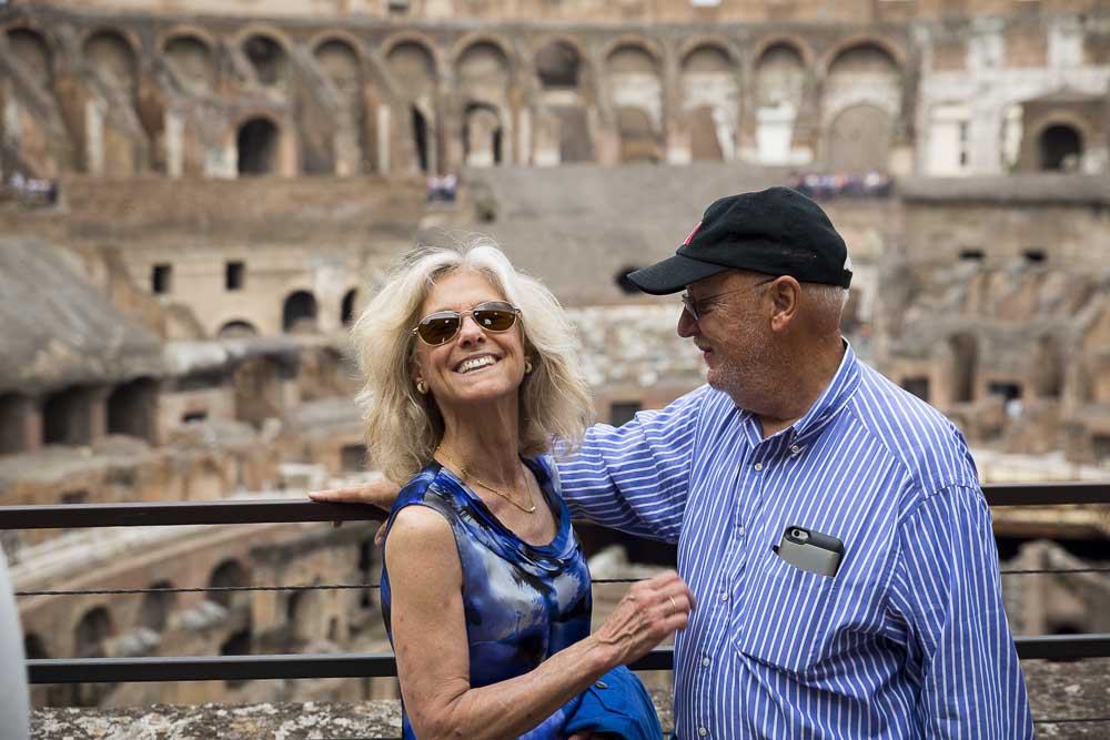 Having fun inside the Coliseum