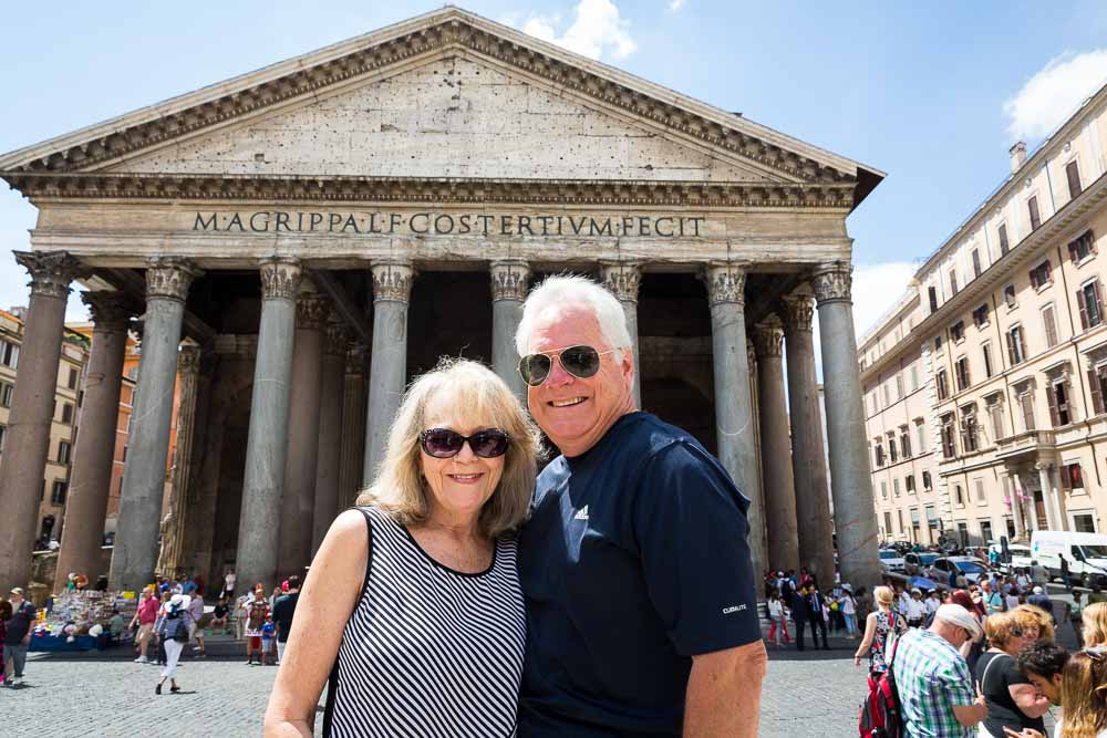 Travel and tourism image. Visitor at the Pantheon