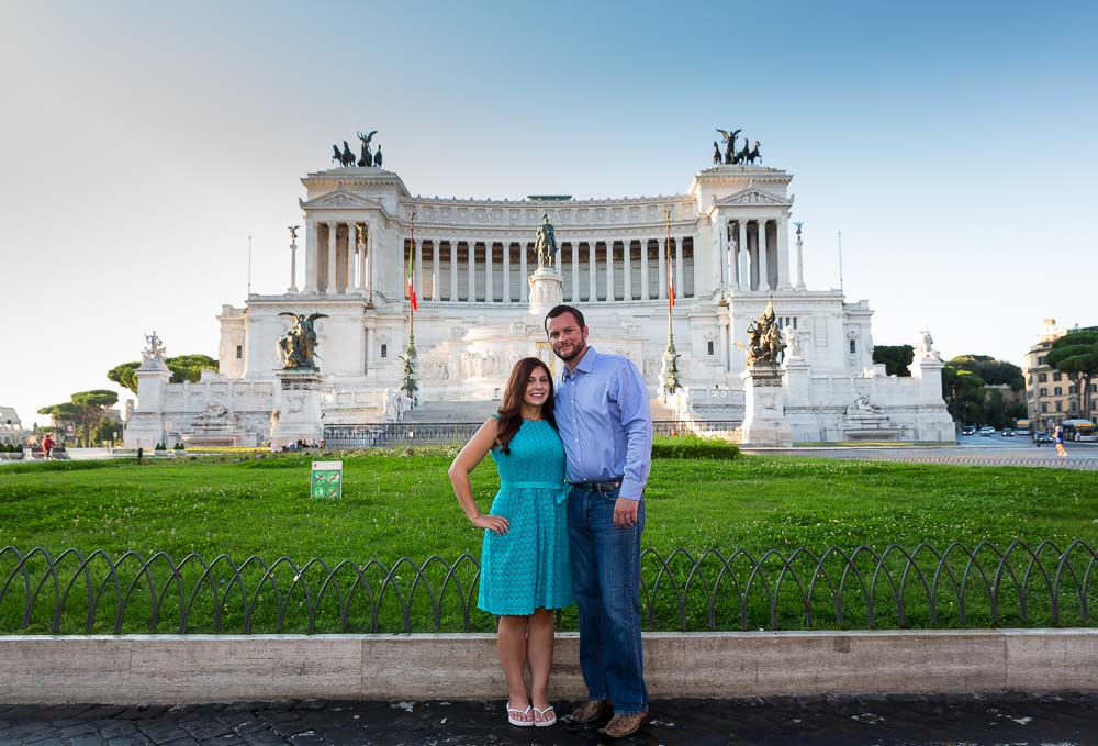 Piazza Venezia picture portrait in front of the Vittoriano monument