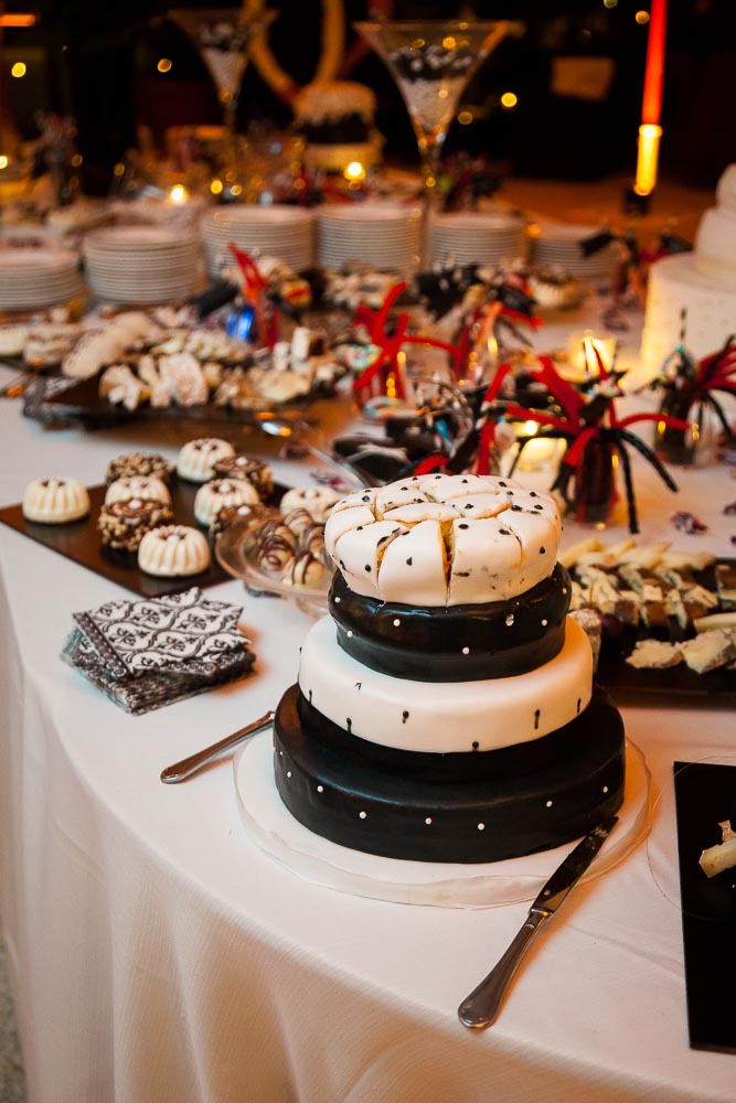 Cake and dessert served in a buffet