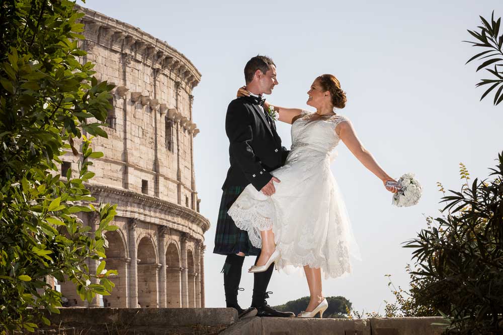 Portrait picture posing in front of the Colosseum